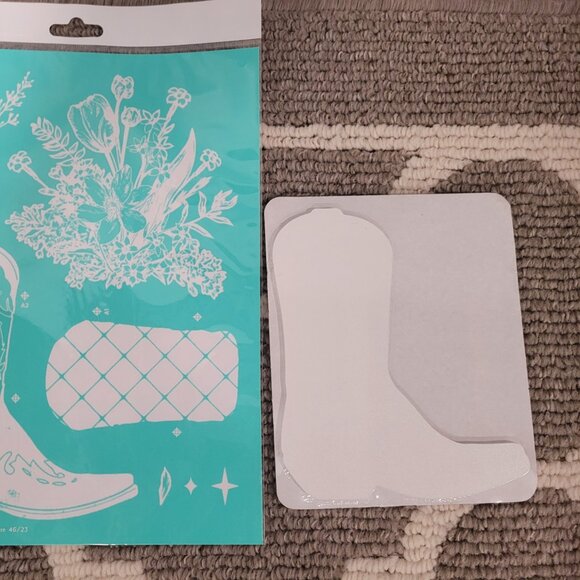 Chalk couture Cowgirl Boot Transfer with surface - Picture 2 of 2